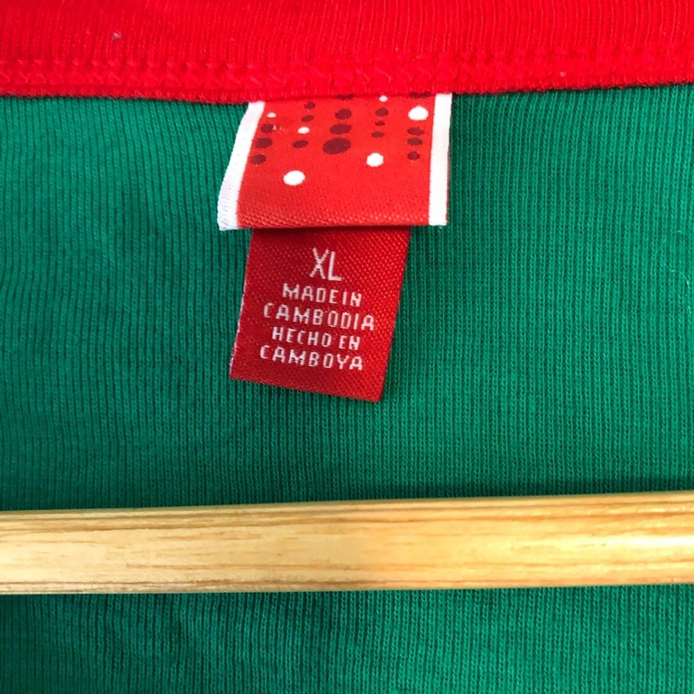 Target Wondershop ELF long sleeve Top T-Shirt Holiday Screen Printed Womens XL - Picture 6 of 6